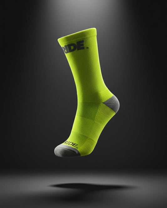 Yellow Running Socks | Moisture Wicking Socks | Stride North East