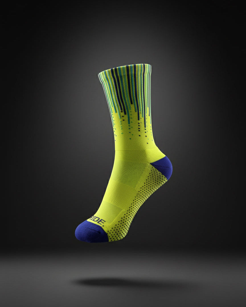 Yellow Running Socks | Soft Running Socks | Stride North East