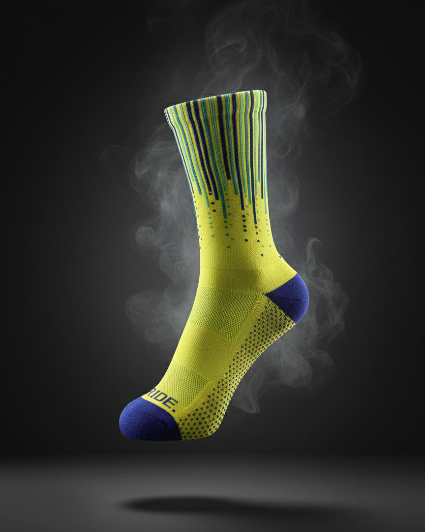 Yellow Running Socks | Soft Running Socks | Stride North East