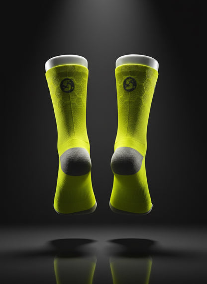 Yellow Running Socks | Moisture Wicking Socks | Stride North East