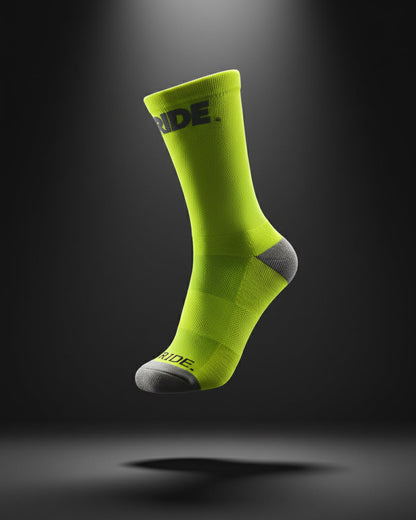 Yellow Running Socks | Moisture Wicking Socks | Stride North East
