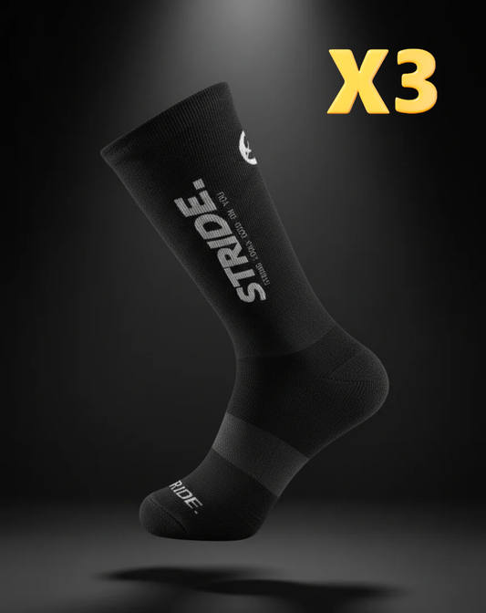 Stride Knee High Gym Socks – 3 Pack Compression Performance Socks for Workout, Running & Training