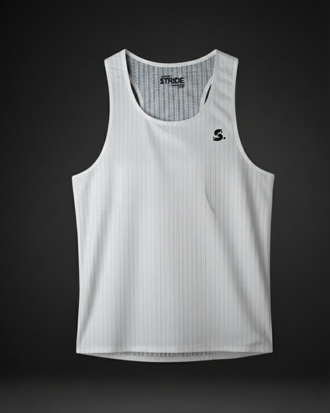 White Running Vest | Unisex Sleeveless Top | Stride North East